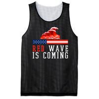 Red Wave Is Coming American Flag Conservative Mesh Reversible Basketball Jersey Tank