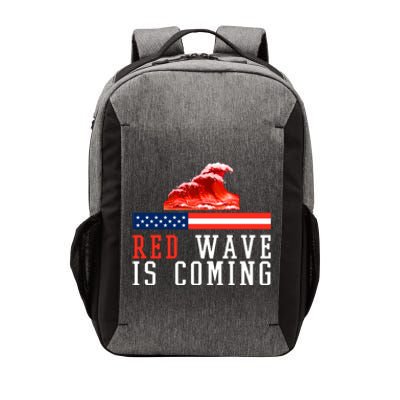 Red Wave Is Coming American Flag Conservative Vector Backpack