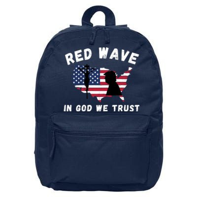 Red Wave, In God We Trust, Trump 2024, Pro Trump 45 47, He'll Be Back 16 in Basic Backpack