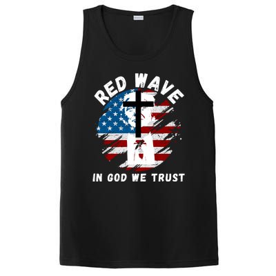 Red Wave, In God We Trust, He'll Be Back, Trump 2024, Pro Trump 45 47 PosiCharge Competitor Tank