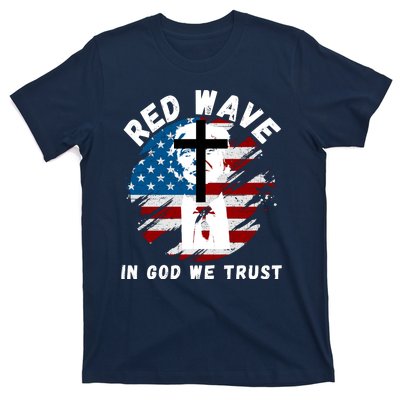 Red Wave, In God We Trust, He'll Be Back, Trump 2024, Pro Trump 45 47 T-Shirt