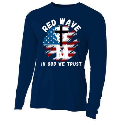 Red Wave, In God We Trust, He'll Be Back, Trump 2024, Pro Trump 45 47 Cooling Performance Long Sleeve Crew