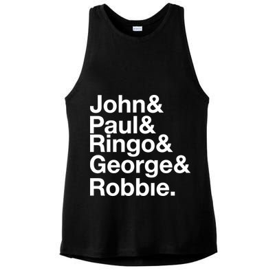 Robbie Williams John Paul Ringo George Robbie Ladies PosiCharge Tri-Blend Wicking Tank