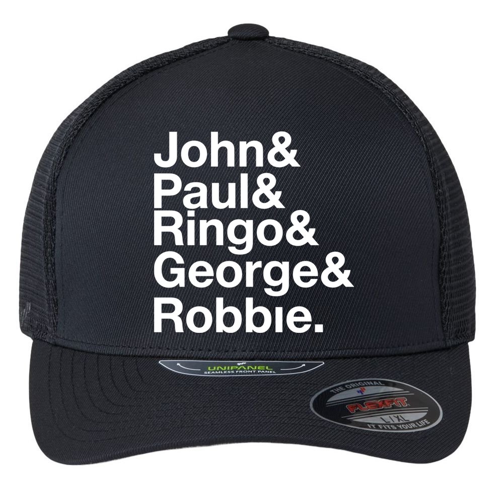 Robbie Williams John Paul Ringo George Robbie Flexfit Unipanel Trucker Cap