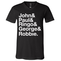 Robbie Williams John Paul Ringo George Robbie V-Neck T-Shirt