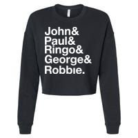 Robbie Williams John Paul Ringo George Robbie Cropped Pullover Crew