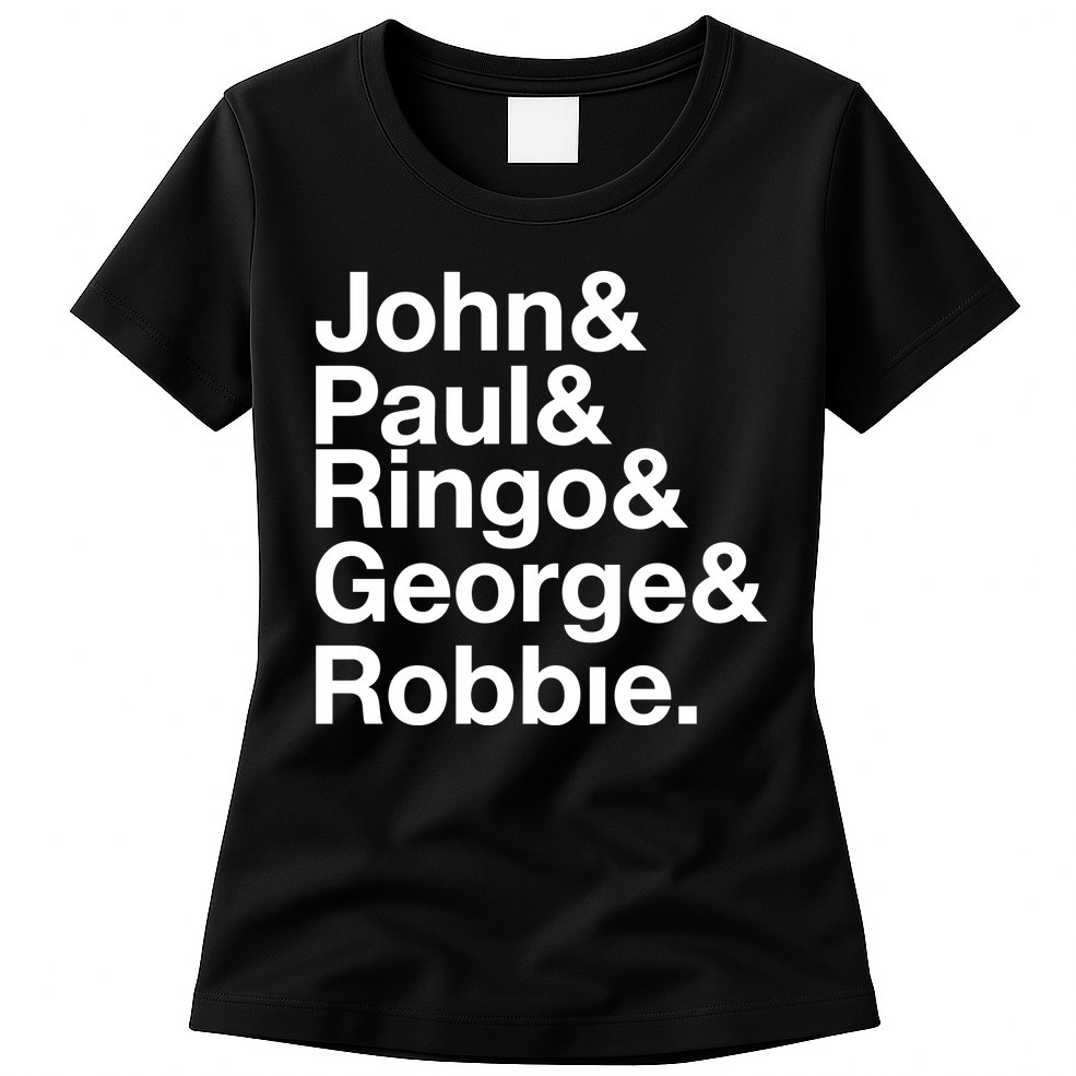 Robbie Williams John Paul Ringo George Robbie Womens T-Shirt