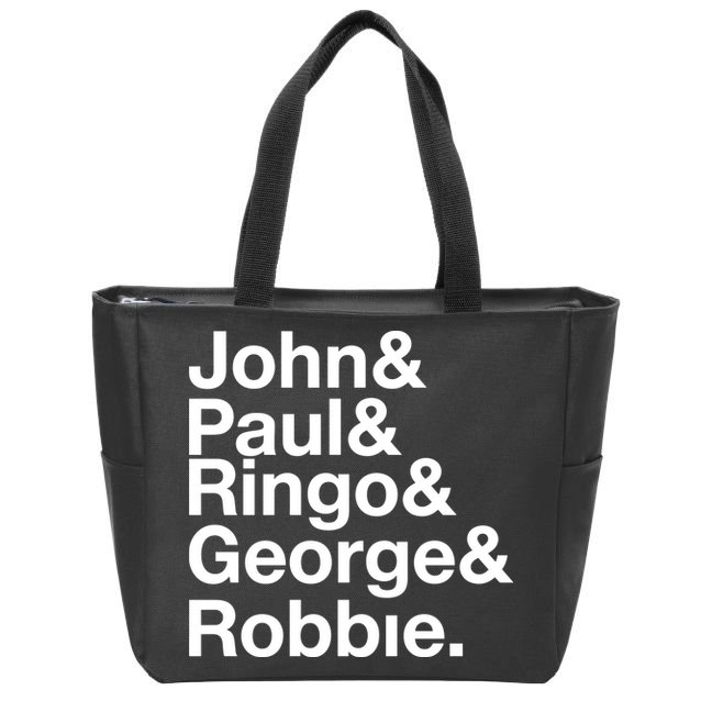 Robbie Williams John Paul Ringo George Robbie Zip Tote Bag