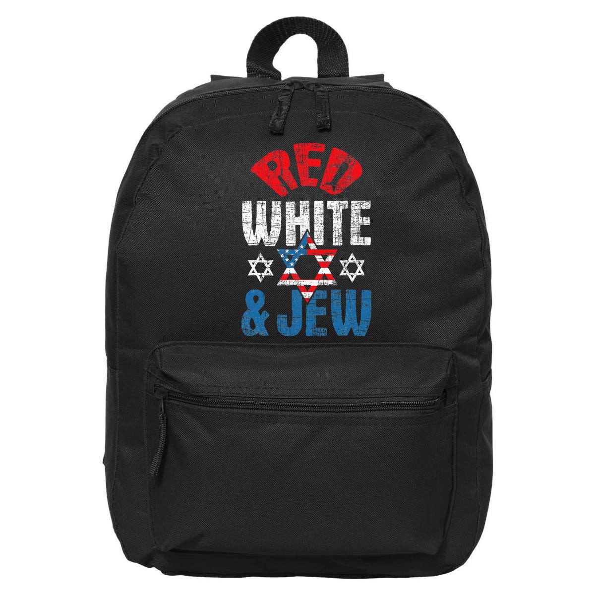 Red White & Jew Usa American Flag Jewish Star Of David 16 in Basic Backpack