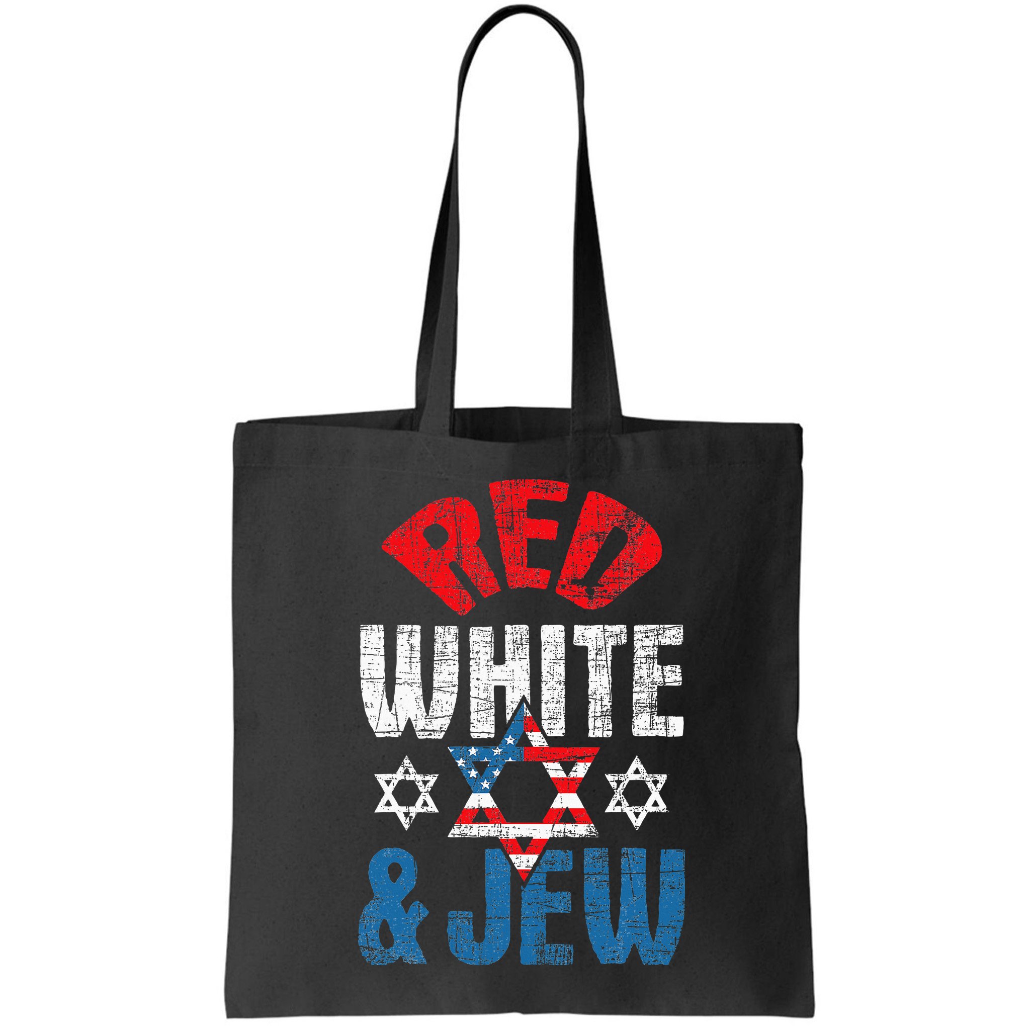 Red White & Jew Usa American Flag Jewish Star Of David Bag