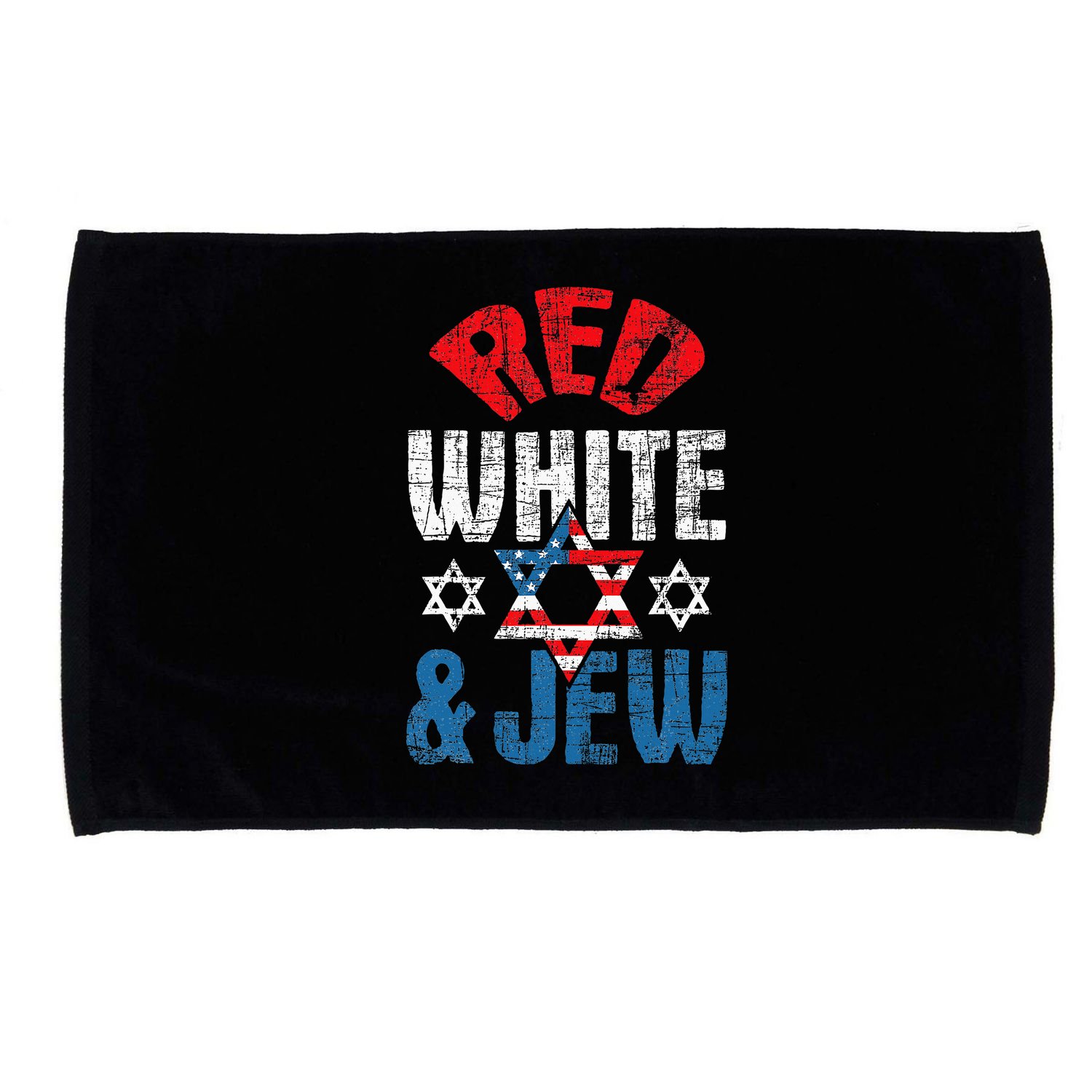 Red White & Jew Usa American Flag Jewish Star Of David Microfiber Hand Towel