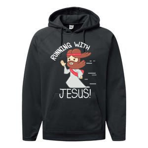 Running With Jesus Christian Faith Runner And Jogging Performance Fleece Hoodie