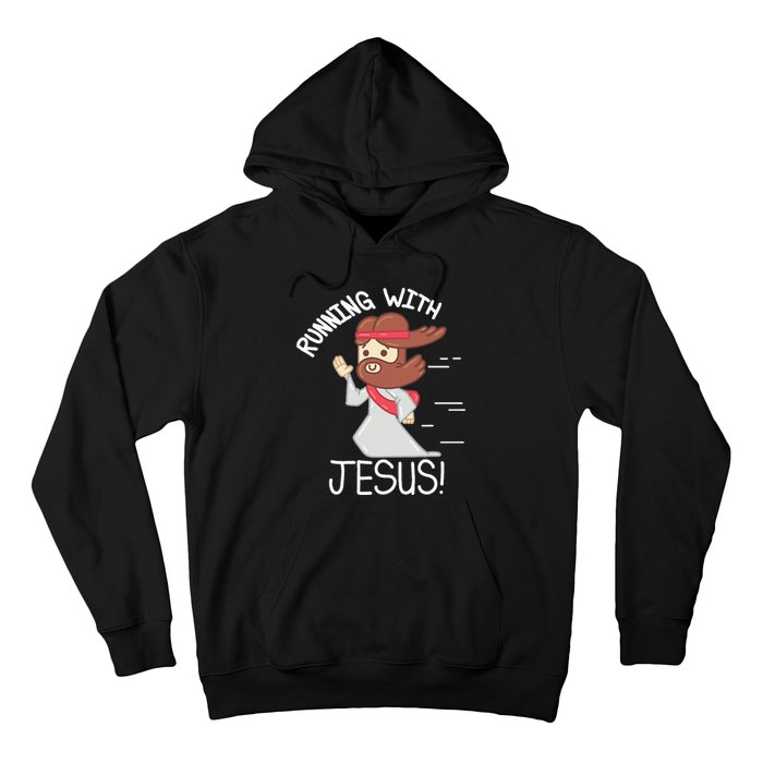 Running With Jesus Christian Faith Runner And Jogging Hoodie