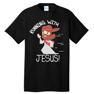 Running With Jesus Christian Faith Runner And Jogging Tall T-Shirt