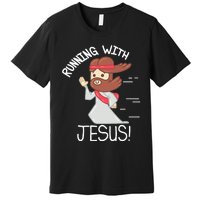 Running With Jesus Christian Faith Runner And Jogging Premium T-Shirt