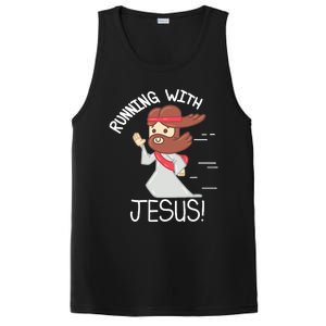 Running With Jesus Christian Faith Runner And Jogging PosiCharge Competitor Tank