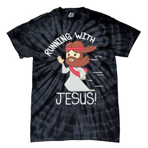 Running With Jesus Christian Faith Runner And Jogging Tie-Dye T-Shirt