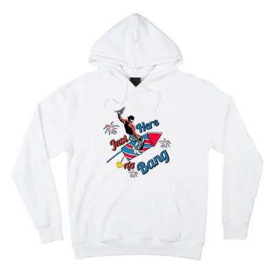 Retro Western Just Here To Bang 4th Of July Gift Hoodie