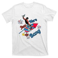 Retro Western Just Here To Bang 4th Of July Gift T-Shirt