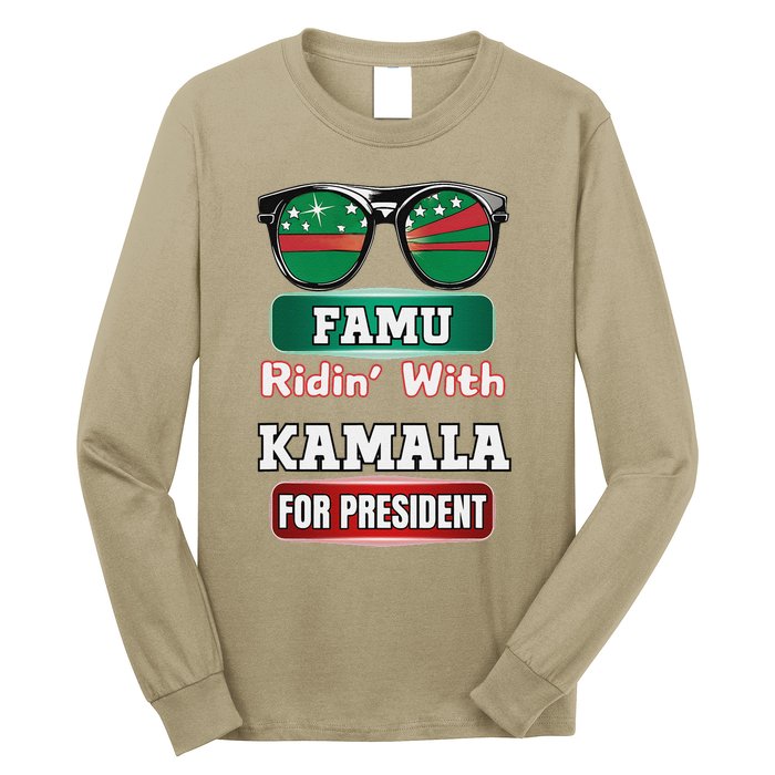 Ridin With Kamala Florida Famu Hbc Long Sleeve Shirt