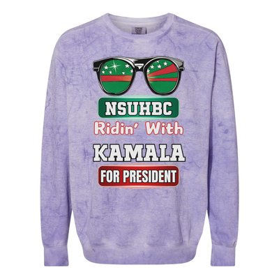 Ridin With Kamala Norfolk Nsuhbc Hbc Colorblast Crewneck Sweatshirt