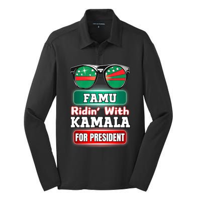 Ridin With Kamala Florida Famu Hbc Silk Touch Performance Long Sleeve Polo