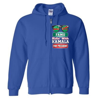 Ridin With Kamala Florida Famu Hbc Full Zip Hoodie