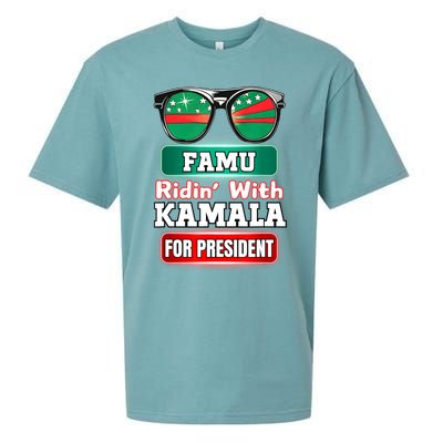 Ridin With Kamala Florida Famu Hbc Sueded Cloud Jersey T-Shirt