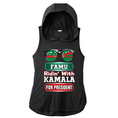 Ridin With Kamala Florida Famu Hbc Ladies PosiCharge Tri-Blend Wicking Draft Hoodie Tank