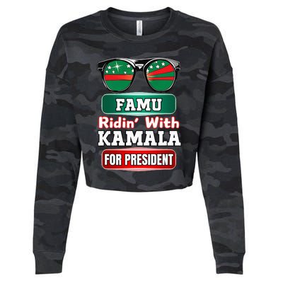 Ridin With Kamala Florida Famu Hbc Cropped Pullover Crew