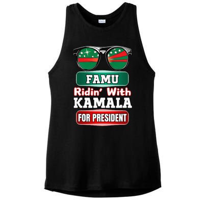 Ridin With Kamala Florida Famu Hbc Ladies PosiCharge Tri-Blend Wicking Tank