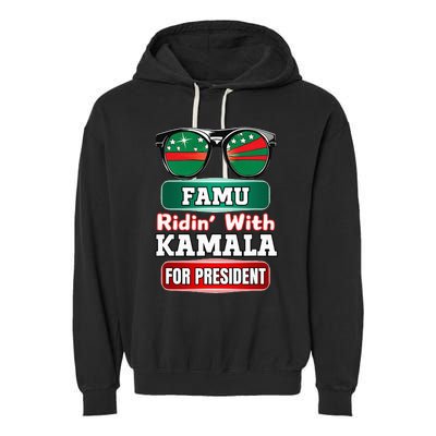 Ridin With Kamala Florida Famu Hbc Garment-Dyed Fleece Hoodie