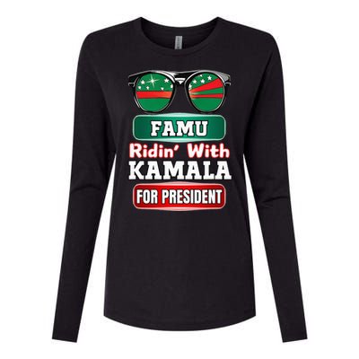 Ridin With Kamala Florida Famu Hbc Womens Cotton Relaxed Long Sleeve T-Shirt