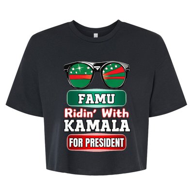 Ridin With Kamala Florida Famu Hbc Bella+Canvas Jersey Crop Tee