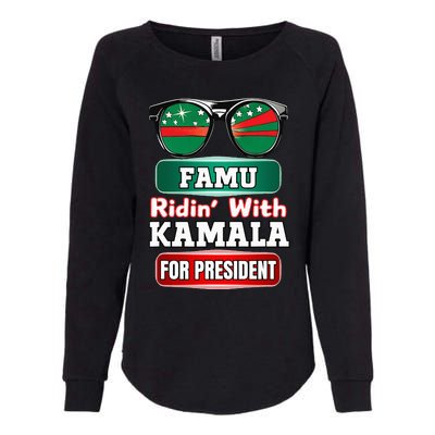 Ridin With Kamala Florida Famu Hbc Womens California Wash Sweatshirt