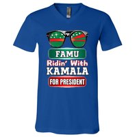 Ridin With Kamala Florida Famu Hbc V-Neck T-Shirt