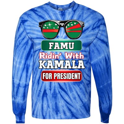 Ridin With Kamala Florida Famu Hbc Tie-Dye Long Sleeve Shirt