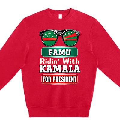 Ridin With Kamala Florida Famu Hbc Premium Crewneck Sweatshirt