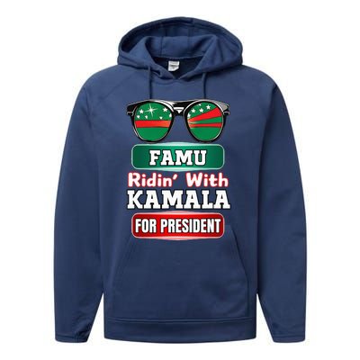 Ridin With Kamala Florida Famu Hbc Performance Fleece Hoodie