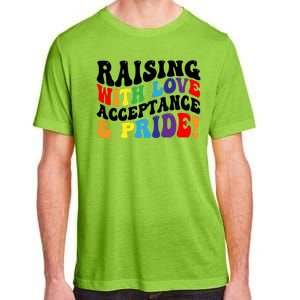 Raising With Love Acceptance And Pride Groovy Lgbtq Adult ChromaSoft Performance T-Shirt