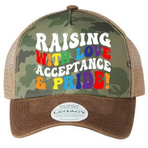 Raising With Love Acceptance And Pride Groovy Lgbtq Legacy Tie Dye Trucker Hat