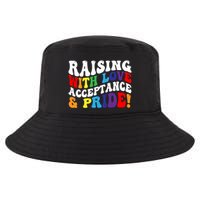 Raising With Love Acceptance And Pride Groovy Lgbtq Cool Comfort Performance Bucket Hat