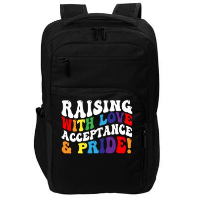 Raising With Love Acceptance And Pride Groovy Lgbtq Impact Tech Backpack