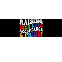 Raising With Love Acceptance And Pride Groovy Lgbtq Bumper Sticker