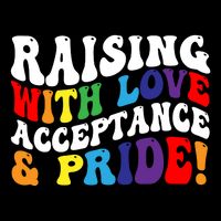 Raising With Love Acceptance And Pride Groovy Lgbtq 7-Panel Snapback Hat