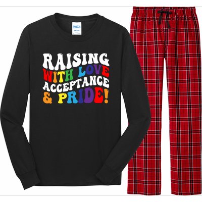 Raising With Love Acceptance And Pride Groovy Lgbtq Long Sleeve Pajama Set