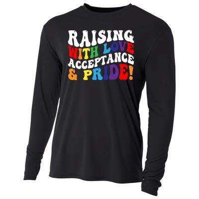 Raising With Love Acceptance And Pride Groovy Lgbtq Cooling Performance Long Sleeve Crew