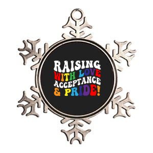 Raising With Love Acceptance And Pride Groovy Lgbtq Metallic Star Ornament