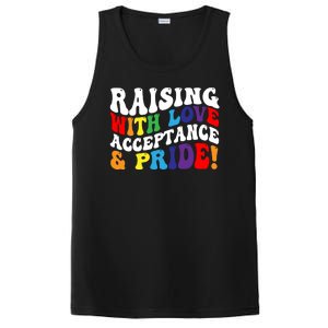 Raising With Love Acceptance And Pride Groovy Lgbtq PosiCharge Competitor Tank