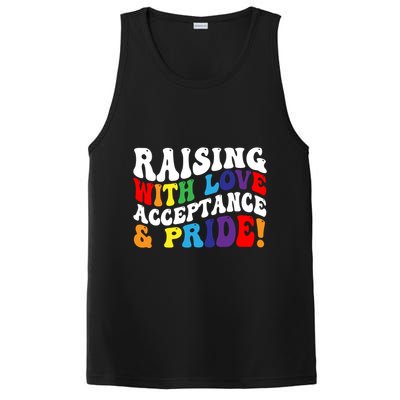 Raising With Love Acceptance And Pride Groovy Lgbtq PosiCharge Competitor Tank
